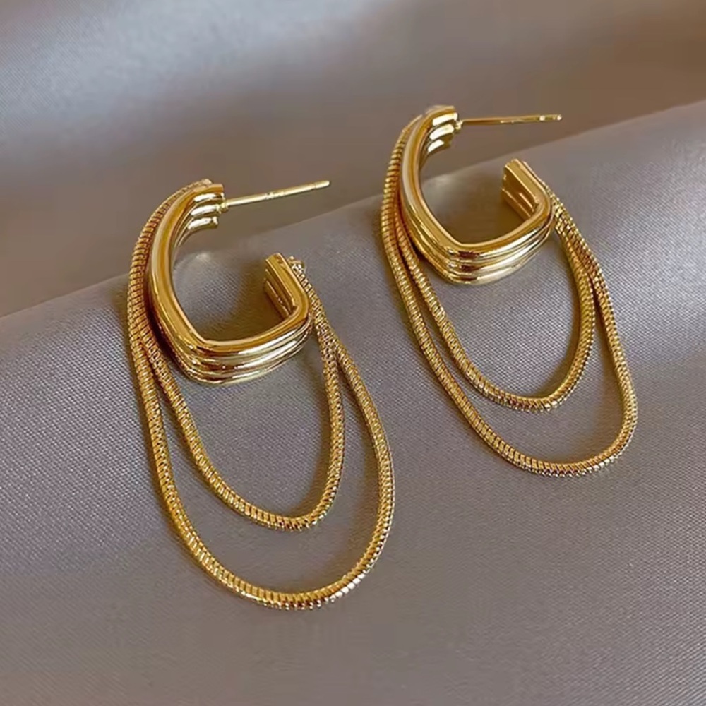 Anthropologie Layered Gold Earrings - Picture 2 of 5